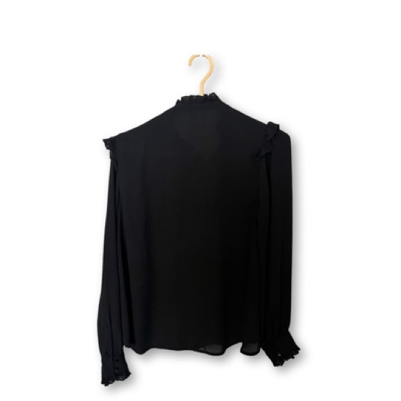 Leith Tie Neck Ruffle Top - Picture 4 of 5